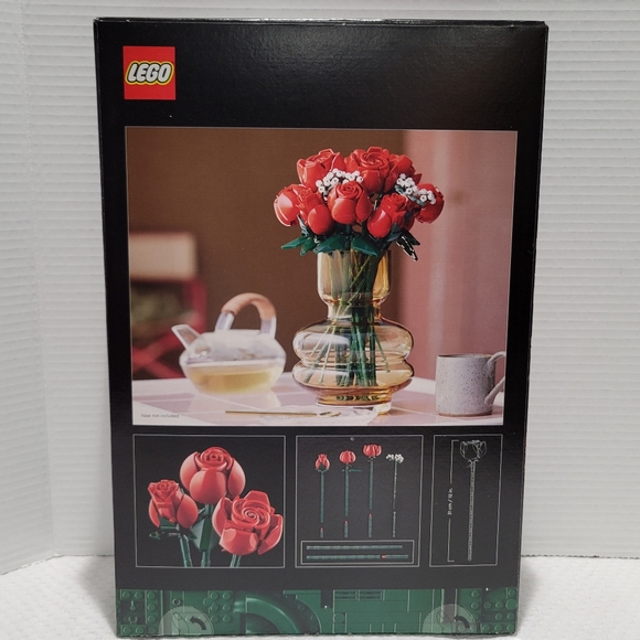 Lego Bouquet of a dozen red roses blooming artificial flowers for her him Ltd Ed - Picture 6 of 8